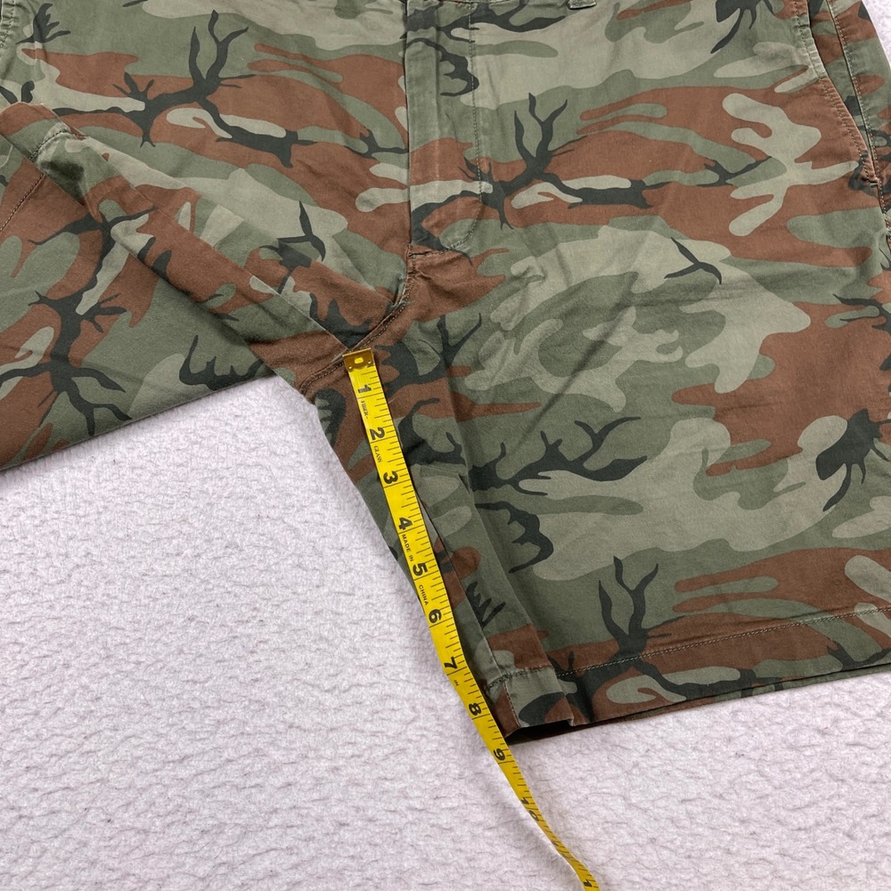 J.Crew Chino Shorts Mens 40 Green Camouflage Stretch Woodland Casual 9 Inseam - Picture 5 of 11
